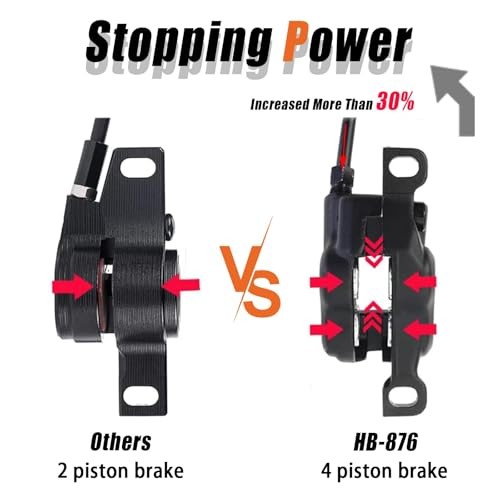 BUCKLOS Zoom MTB 4 Piston Hydraulic Disc Brakes Set Left Right 850mm