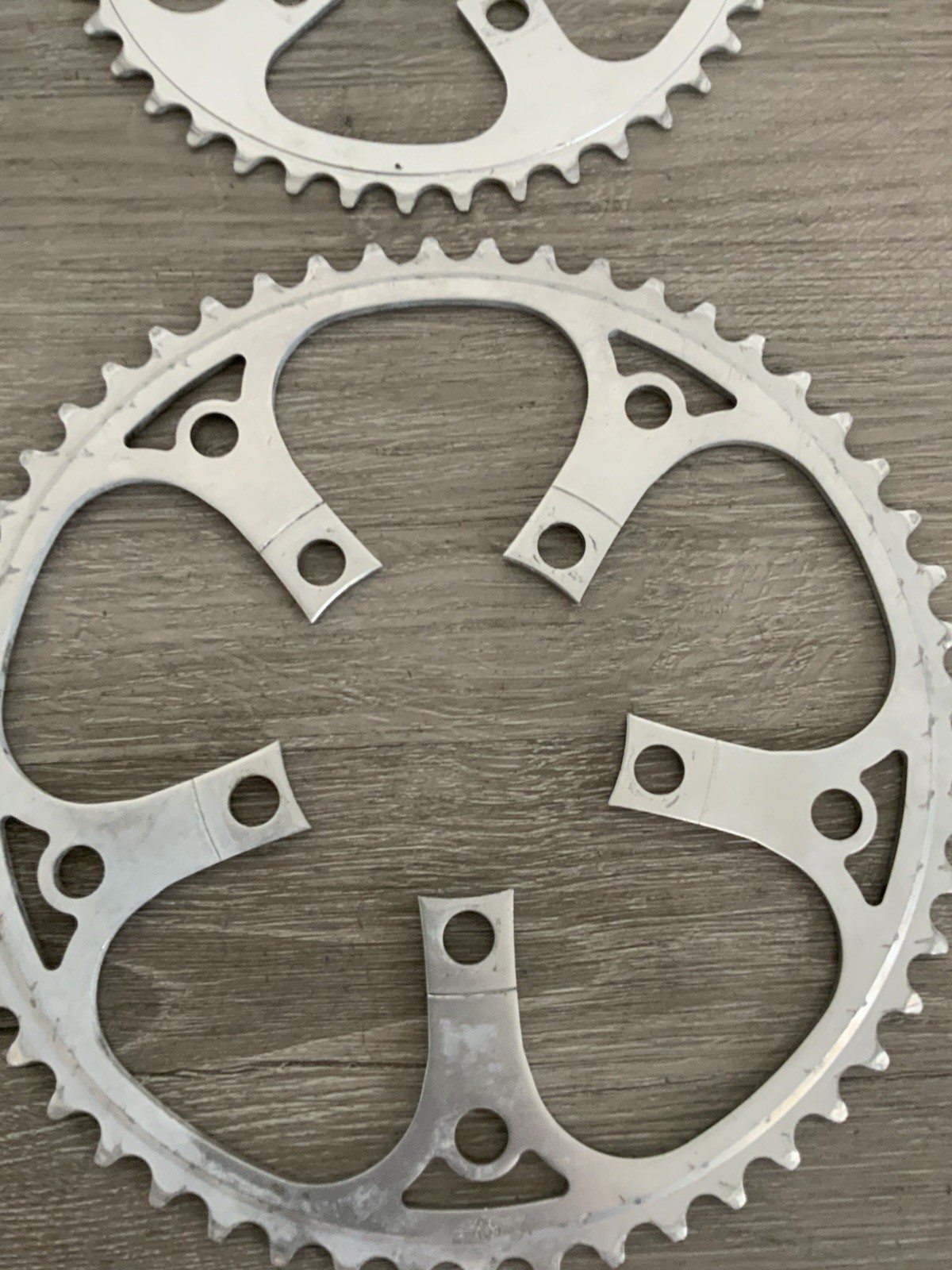 STRONGLIGHT CHAIN RINGS (2) 42-52 TOOTH 86 BCD 6, 7, OR 8 SPEED W/ RING BOLTS