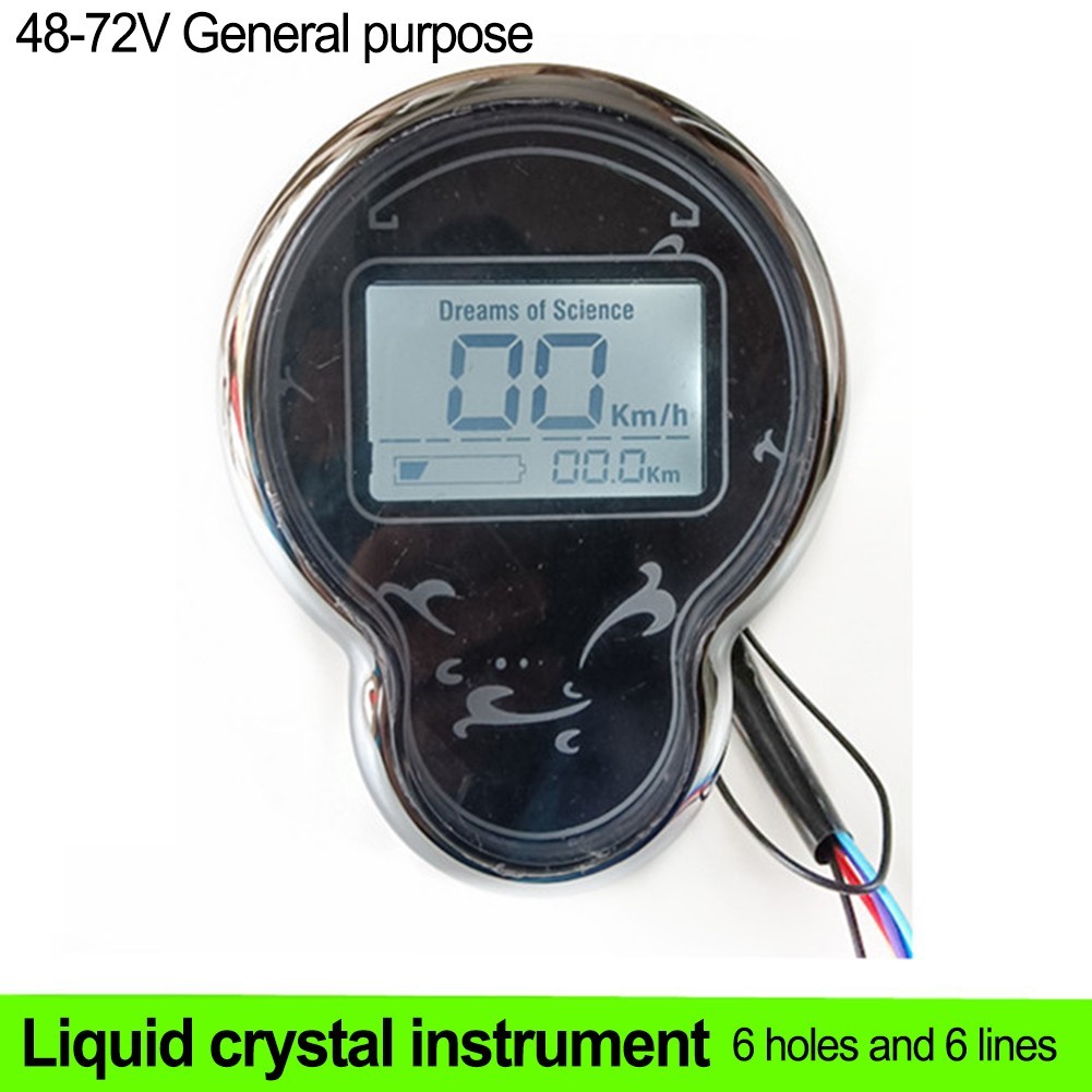 LCD Display Speedometer Screen For Ebike Electric Bike Scooter 48V 72V