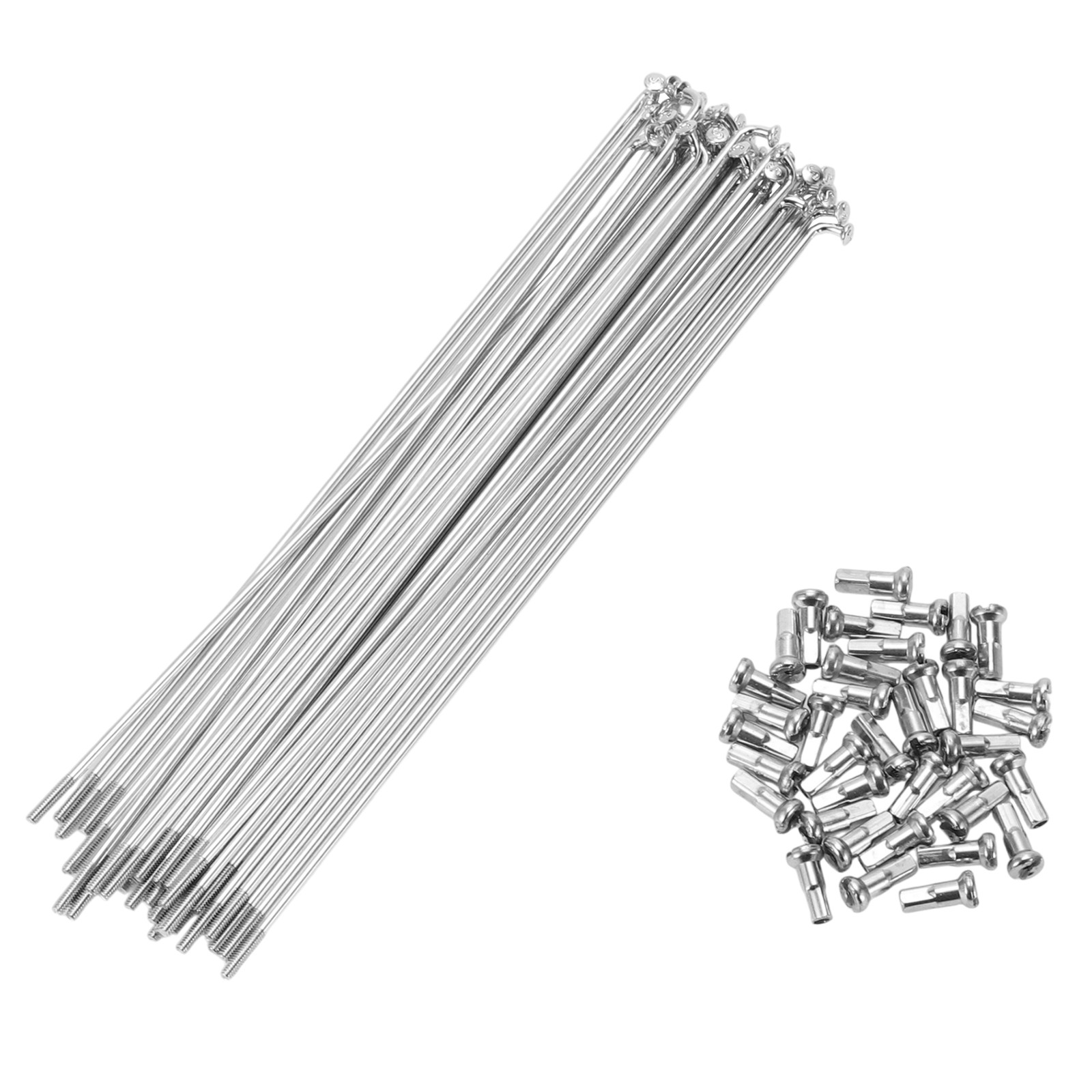 14G 185MM Bike Spokes for Mountain Bike Carbon Steel Silver 36pcs