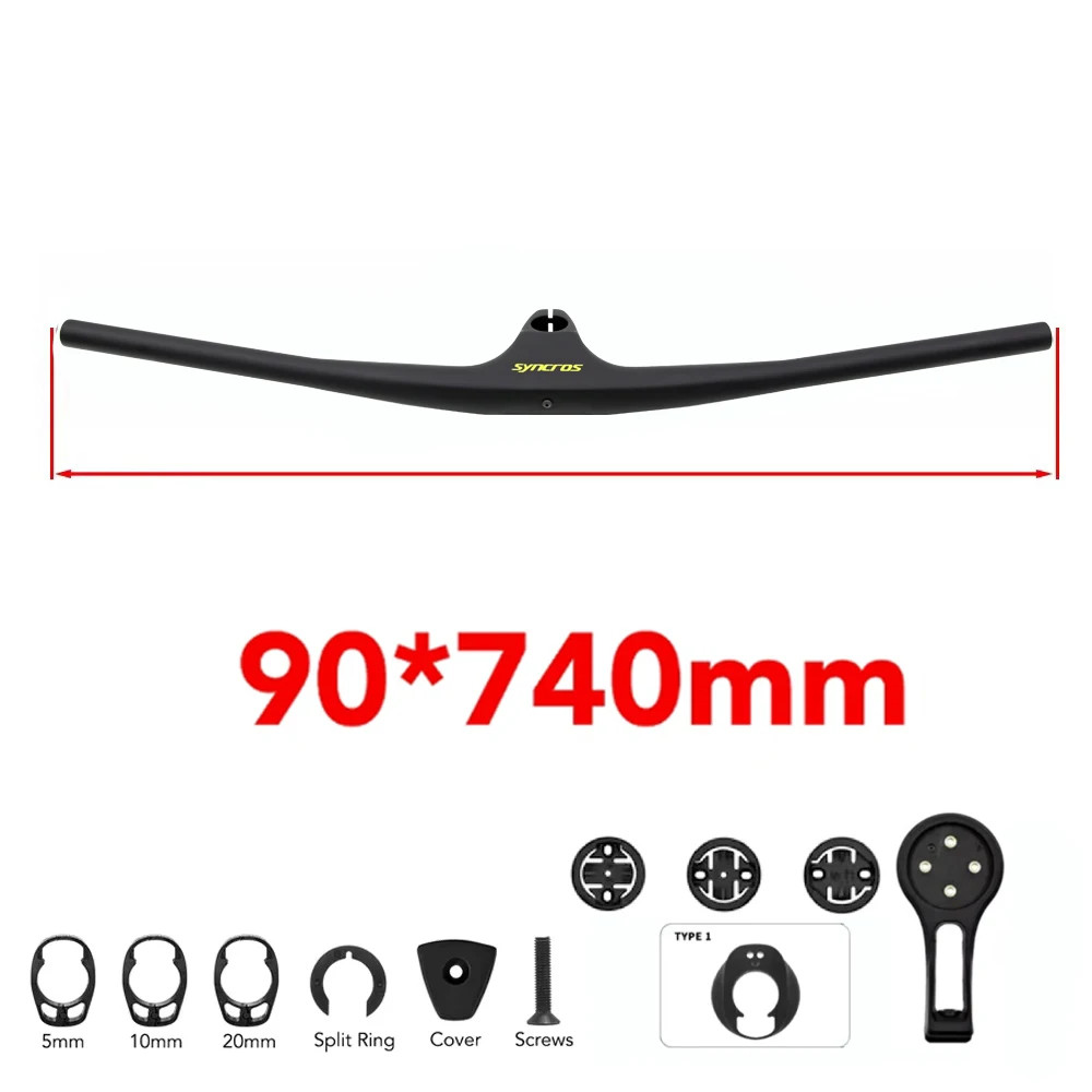 Carbon XC MTB Integrated Handlebar -17 Degree Full Internal Cable 28.6mm Steerer