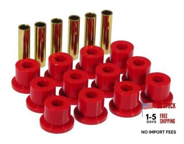 67-87 GM Rear Spring & Shackle Bushings (w/ 1.5in Bushings) – Red