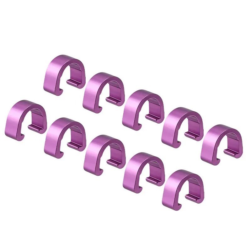 10PCS Bike Brake Cable Housing Clips Aluminum Alloy C-Clip Guide for MTB Road Bi