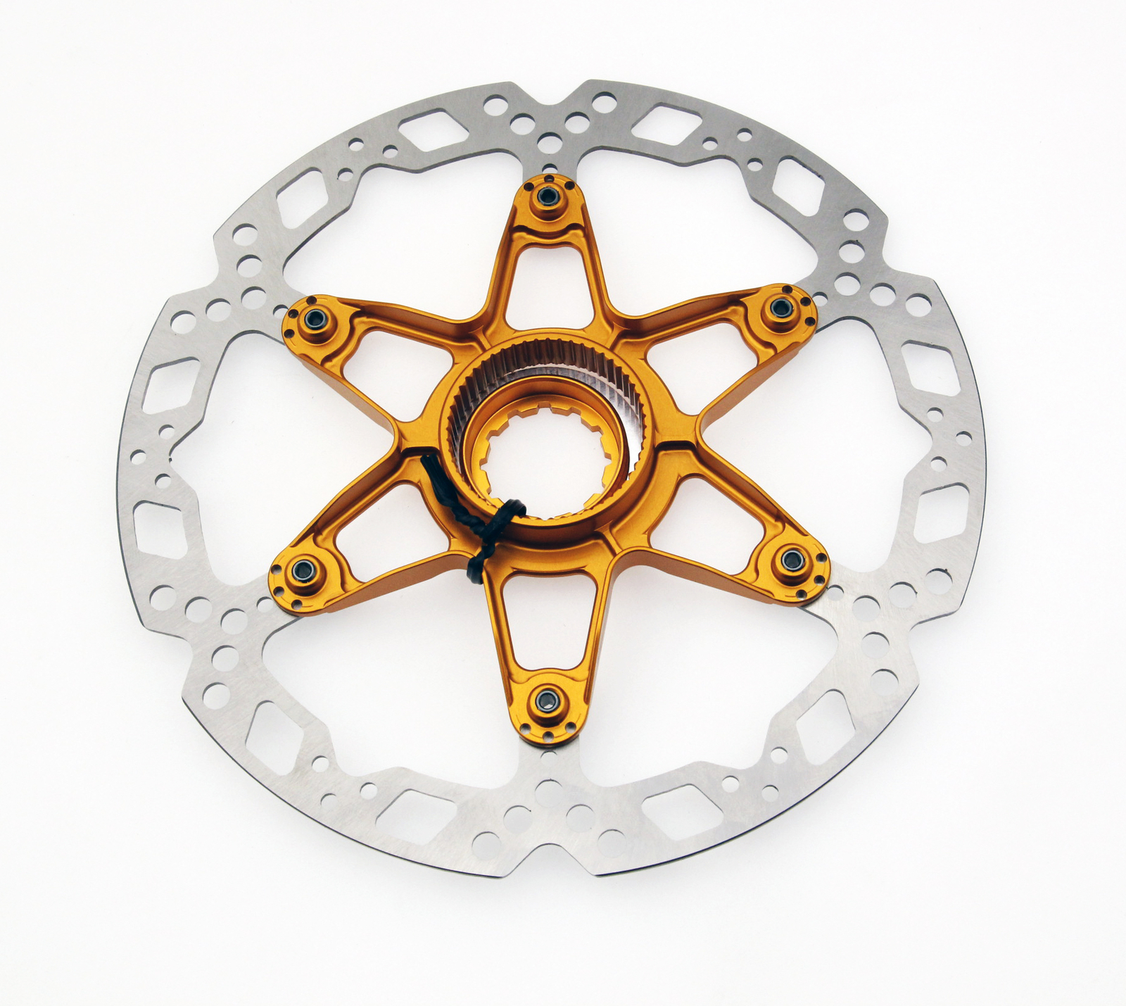 Juin Tech RT01 Gold Centerlock Floating Disc Brake Rotors 160 140mm Road Gravel