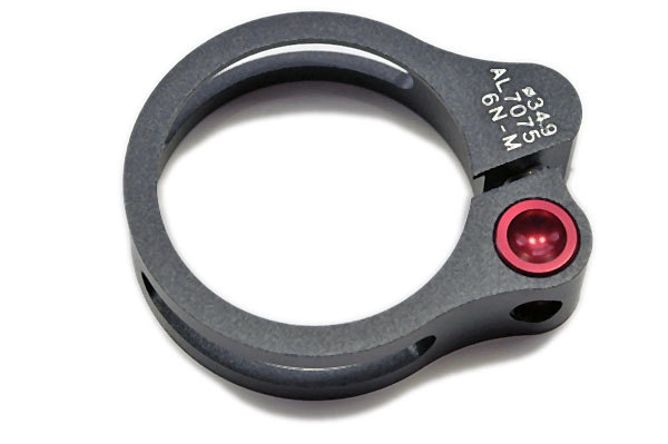 OMNI Racer WORLDS LIGHTEST Super-Lite Offsett Seatpost Clamp: 34.9mm BLACK