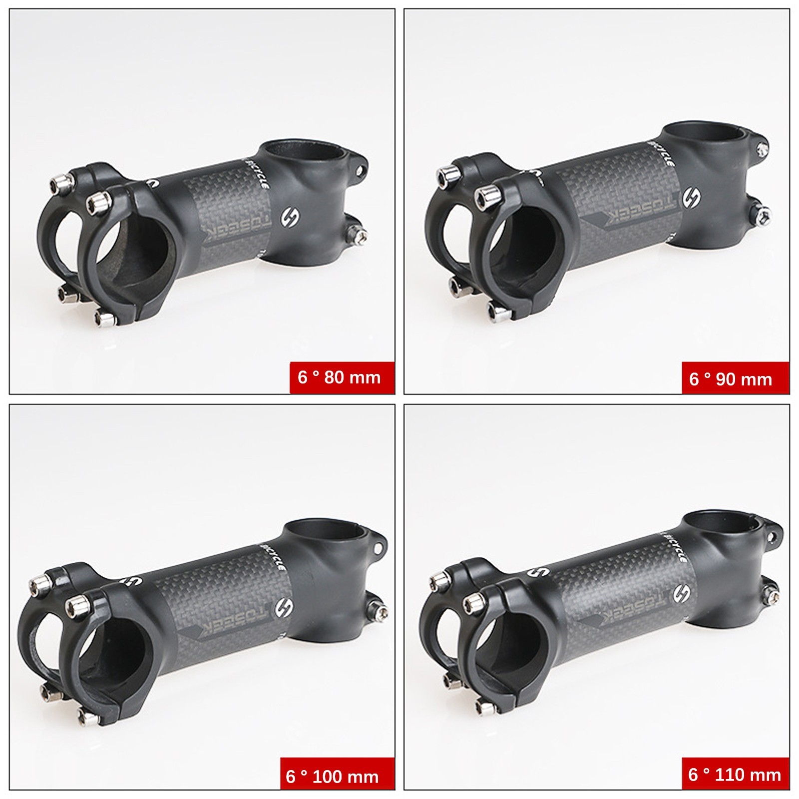 6°/17° Carbon Fiber Bicycle Stem MTB Cycling Aluminum Road Bike Handle Bar Stem