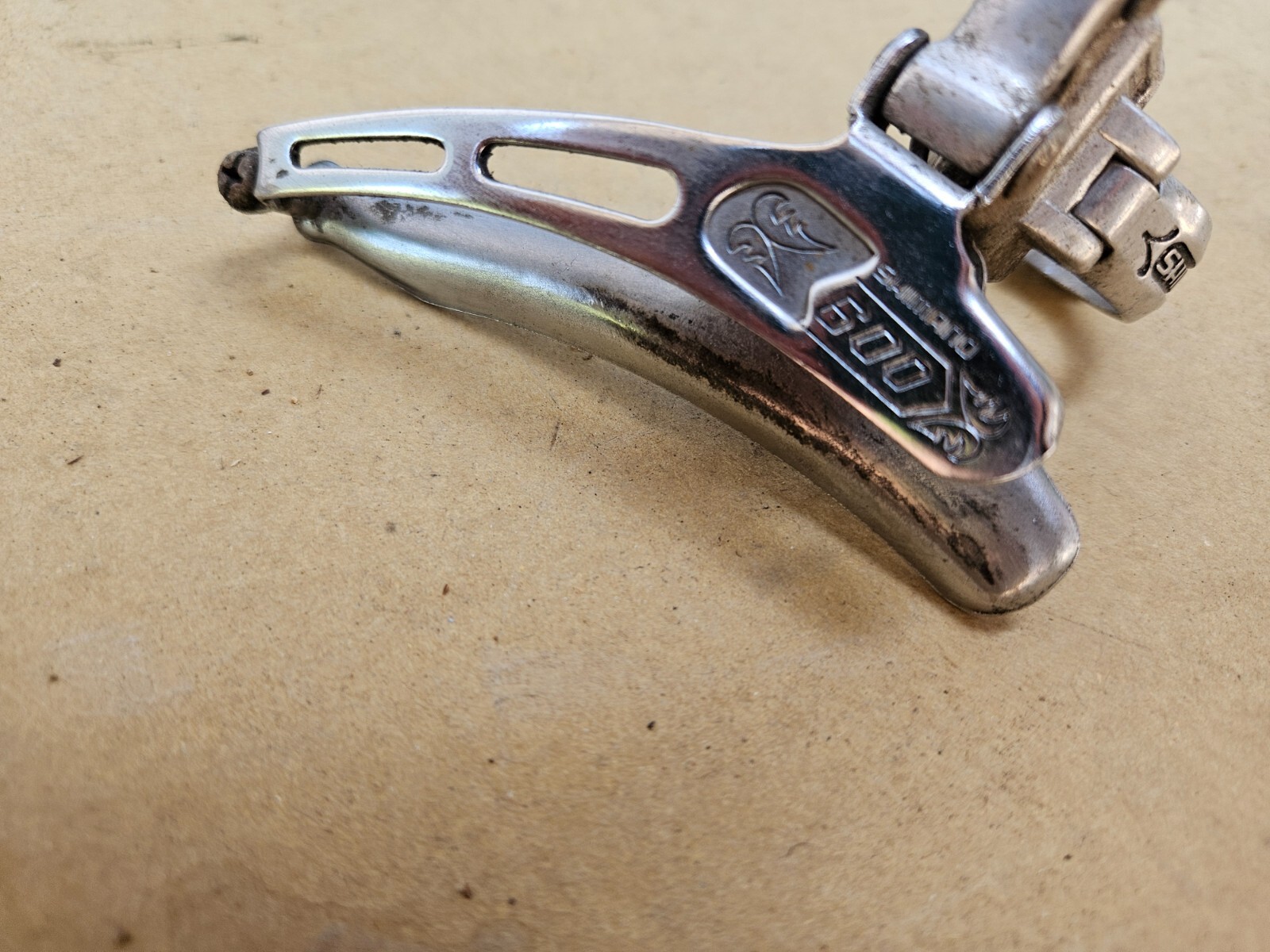 Vintage Shimano 600 Arabesque Double Front Derailleur 28.6mm Clamp Bottom Pull