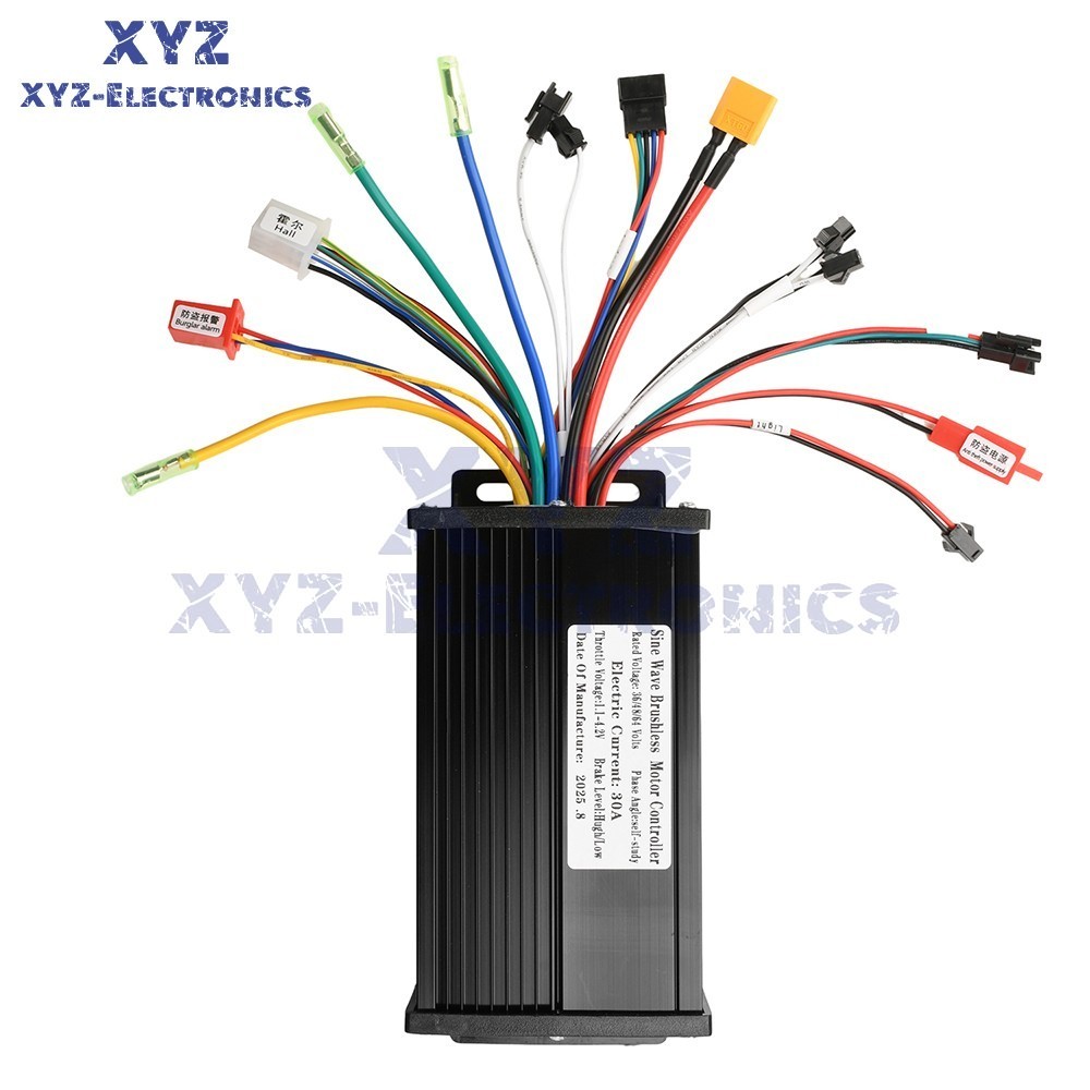 36V48V64V 30A Sine Wave Brushless Motor Controller 750-1500W Driver S866 LCD