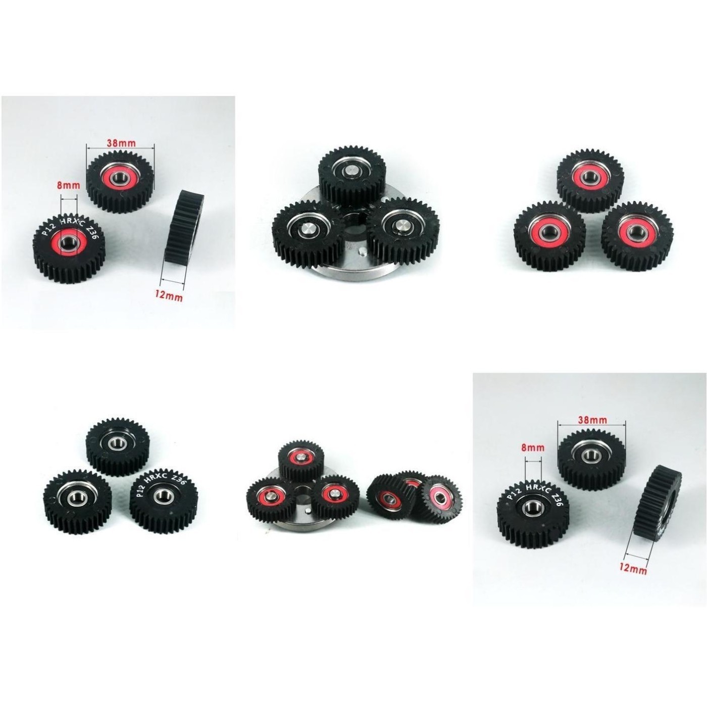 Gears Nylon Planetary Gears W/ Bearing 36Teeth 3Pcs 608-RS ABEC-7 E-Bike