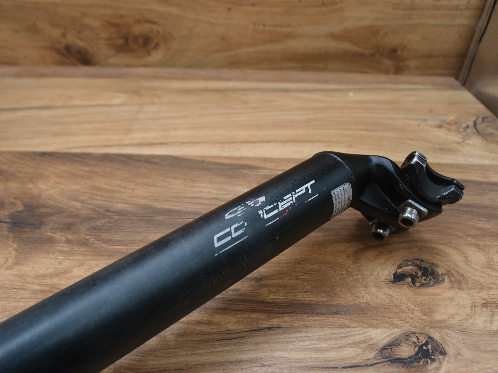 2008 MTB black plain seatpost Concept by nL 31.4 mm