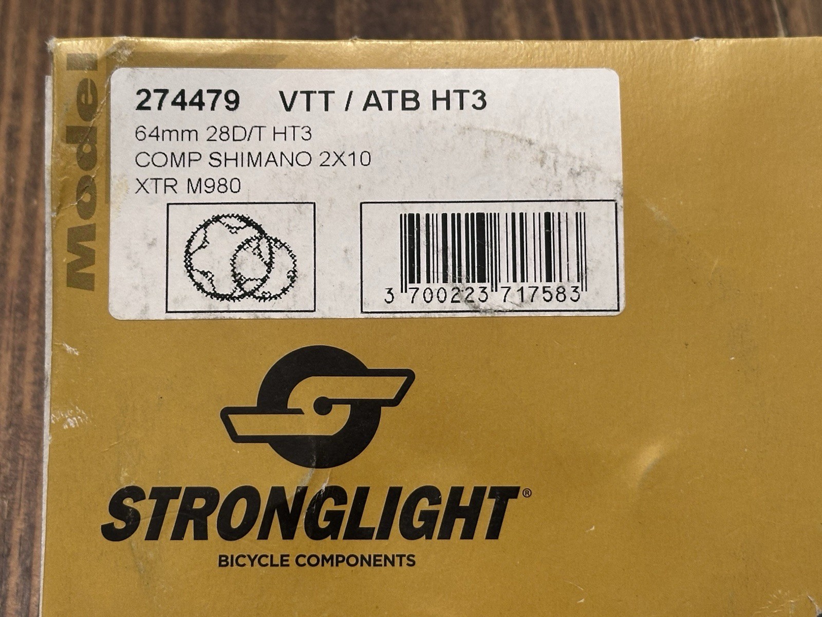Stronglight HT3 Chainring for XTR M980 2×10 64mm 28D/T