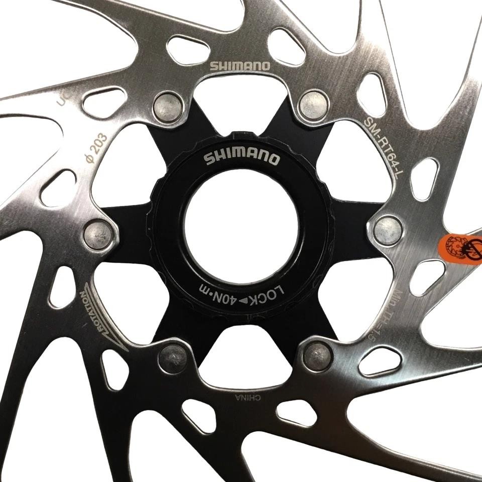 Shimano RT‑64‑L 203mm Center Lock MTB/eMTB Rotor w/ Lockring