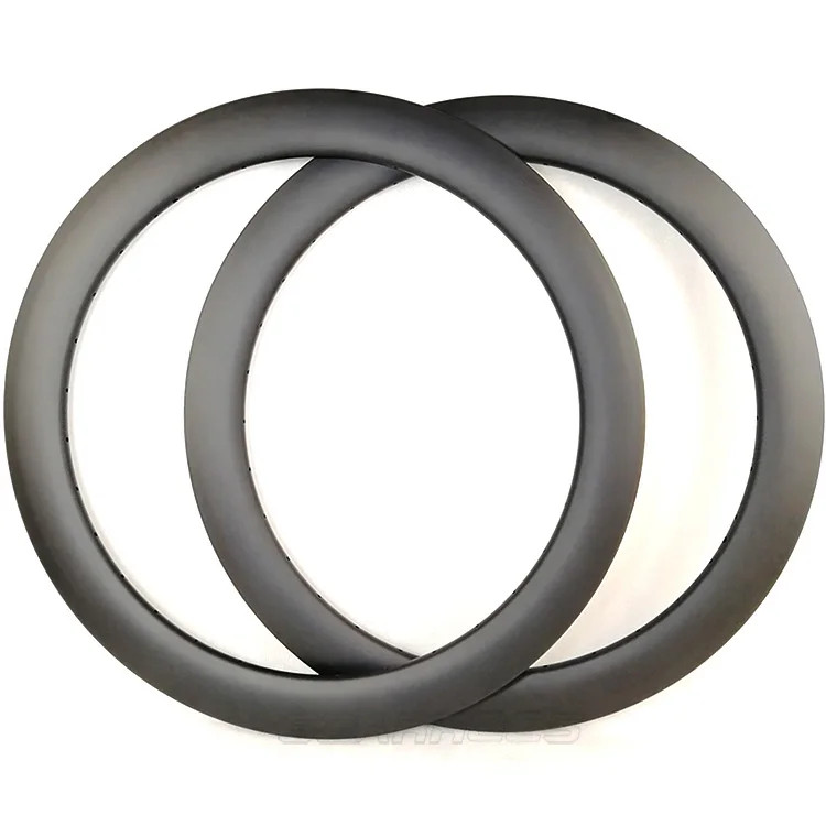 700C Road Bicycle Carbon Rim 50*25mm Clincher Disc/rim Brake 12K Glossy Ring 1pc