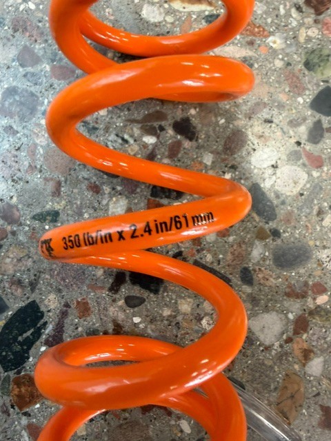 FOX SLS Coil Rear Shock Spring 350lbs x 2.4″ / 61mm Stroke, Orange