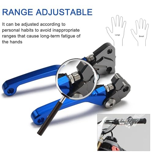 Motorcycle Brake Clutch Lever Pivot Levers Set Adjustable CNC for YZ85 Blue