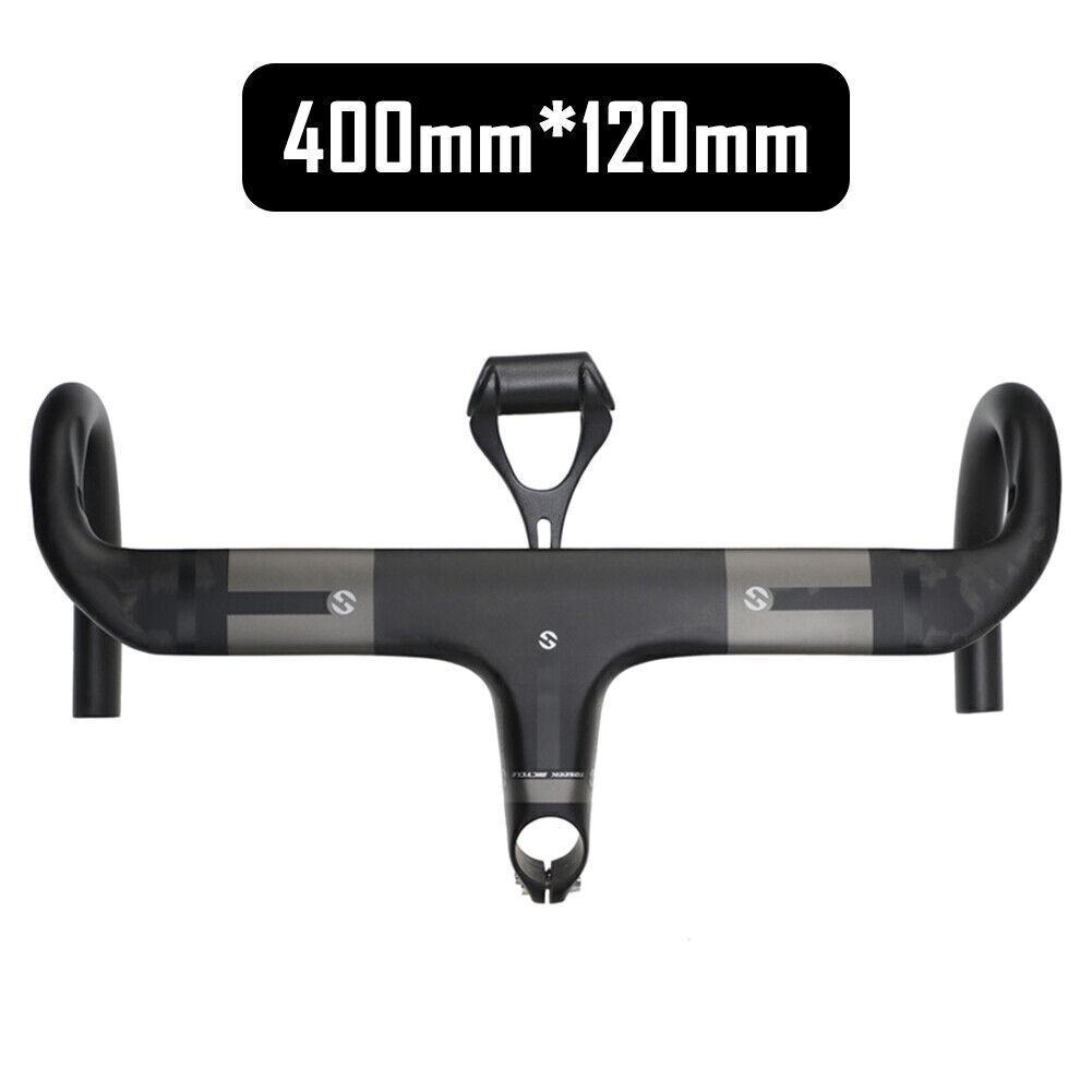UD Integrated Bar Stem Road Bike Handlebars Carbon Fiber 28.6mm*400/420/440mm