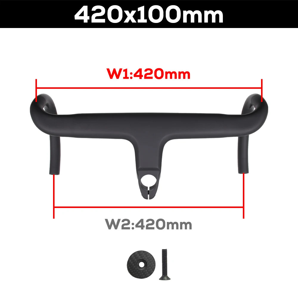 Road Bike Full Carbon Integrated CockpitHandlebar 28.6mm -10° 380-440*90-110mm