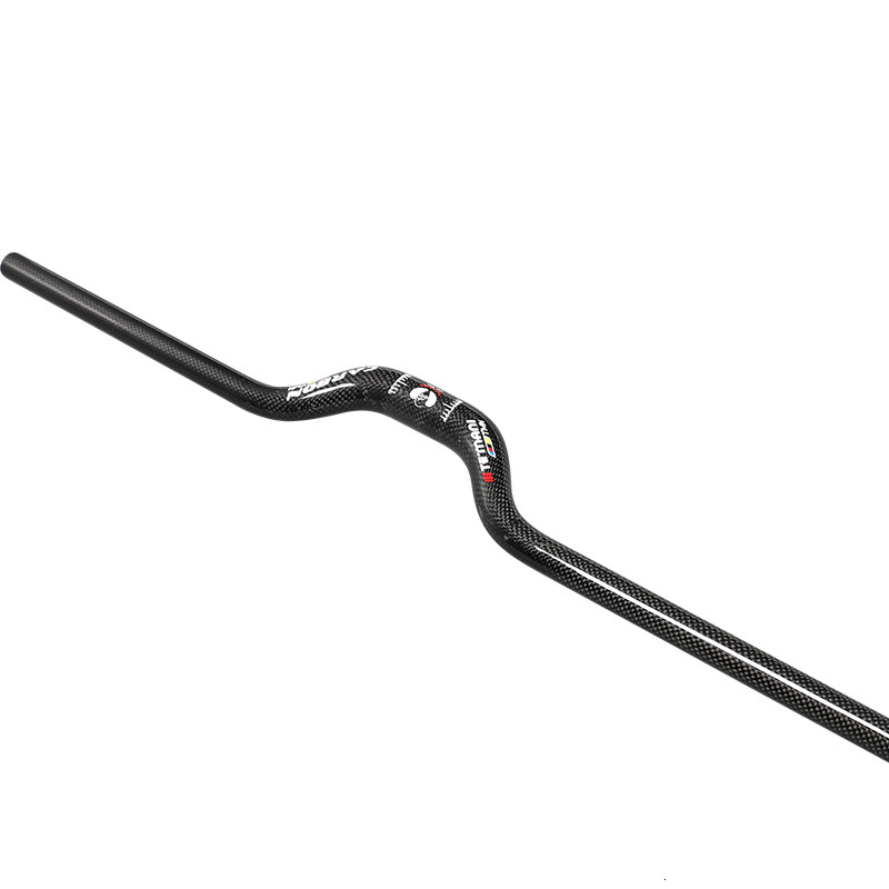 25.4/31.8mm Full Carbon Handlebar MTB Folding Bike Riser Bar 600-740mm Rise 55mm