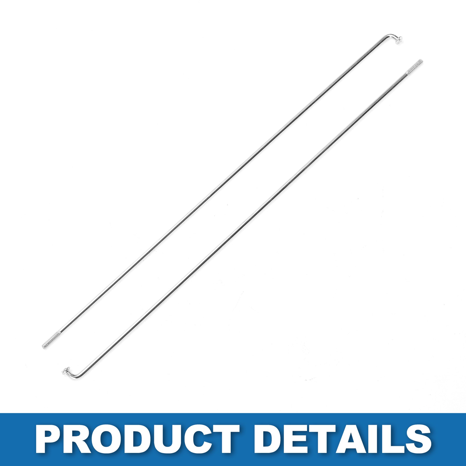 14G 185MM Bike Spokes for Mountain Bike Carbon Steel Silver 36pcs