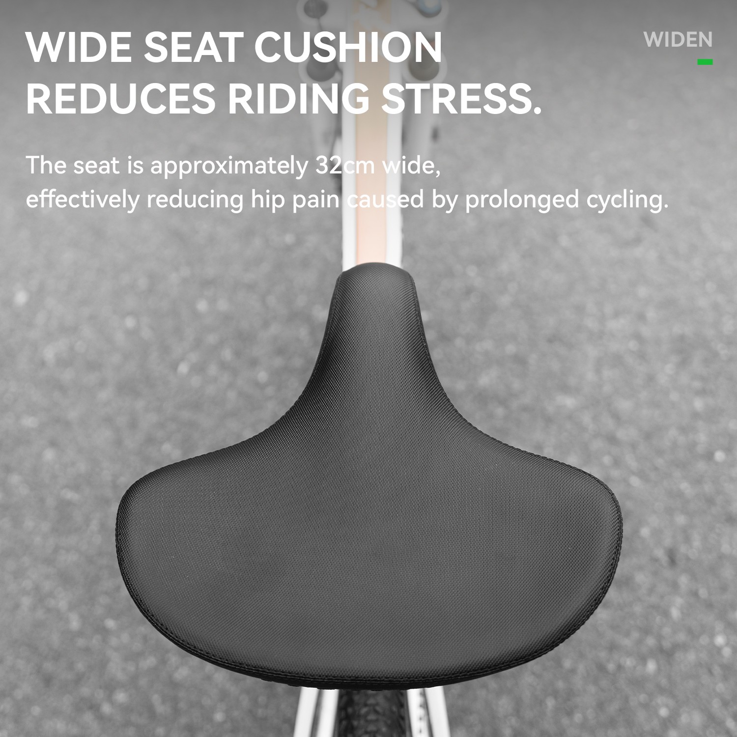 ROCKBROS Wide Bike Seat Oversized Bike Saddle Comfortable Padded Shock Absorbing