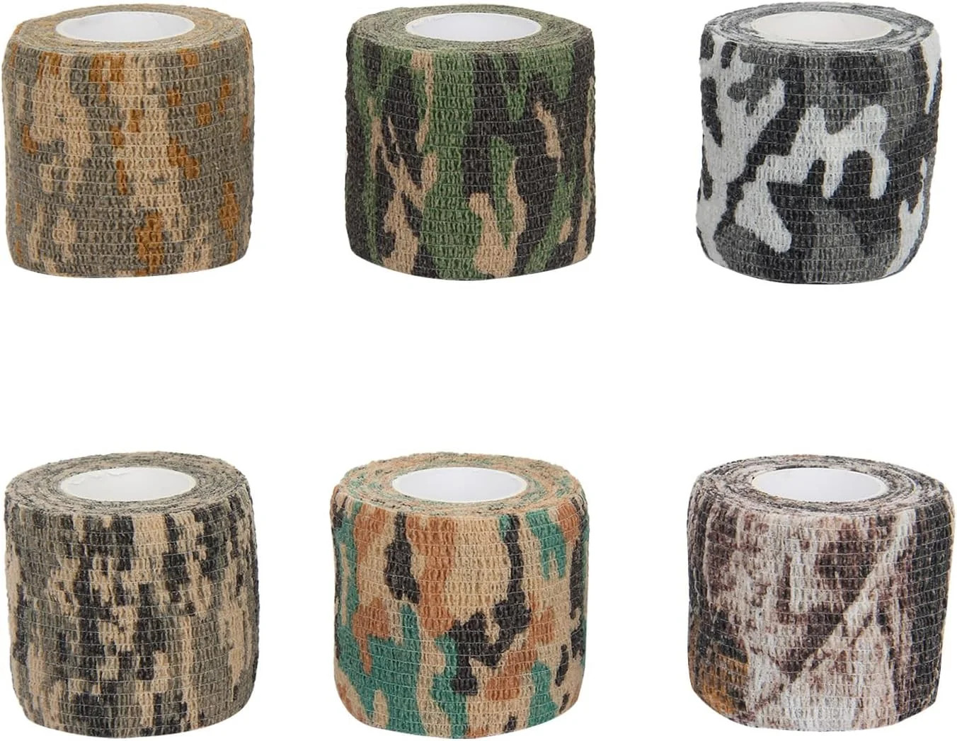 Gun Grip Tape, 6 Pack 2 Inch x 5 Yards Goon Tactical Tape for Guns, Handgun, Pis