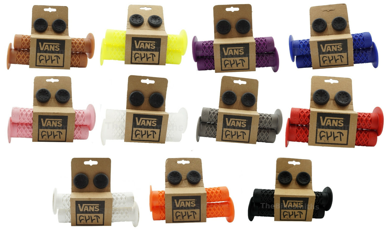 ODI Vans x Cult Flange BMX Grips Soft Waffle Design Long 150mm Length BMX Bike