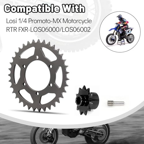 7075 Aluminum Front & Rear Hub Chain Sprocket Upgrade Parts for LOSI 1/4″