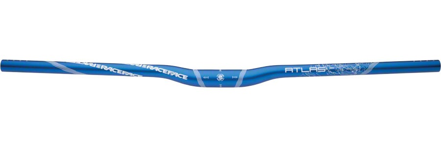 Atlas Handlebar – RaceFace Atlas Riser Handlebar, 31.8 x 785mm 1/2″ Rise Blue –