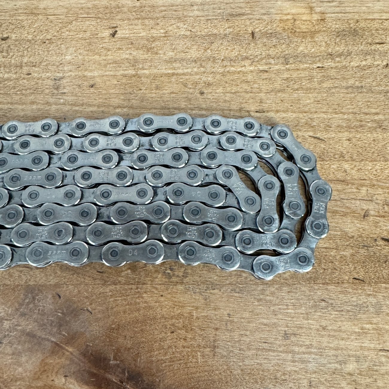 Light Wear! SRAM PC-1051 11-Speed 107 Links Silver Bike Chain 257g