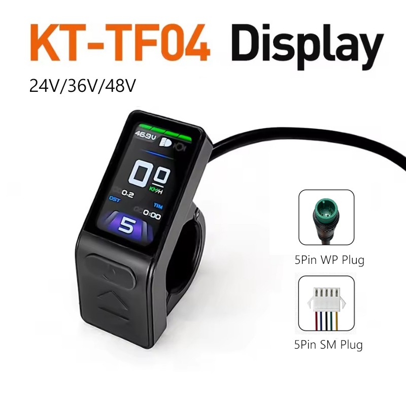 Ebike LCD Display Meter 24V 36V 48V KT TF04 Display Control Panel SM/WP Plug