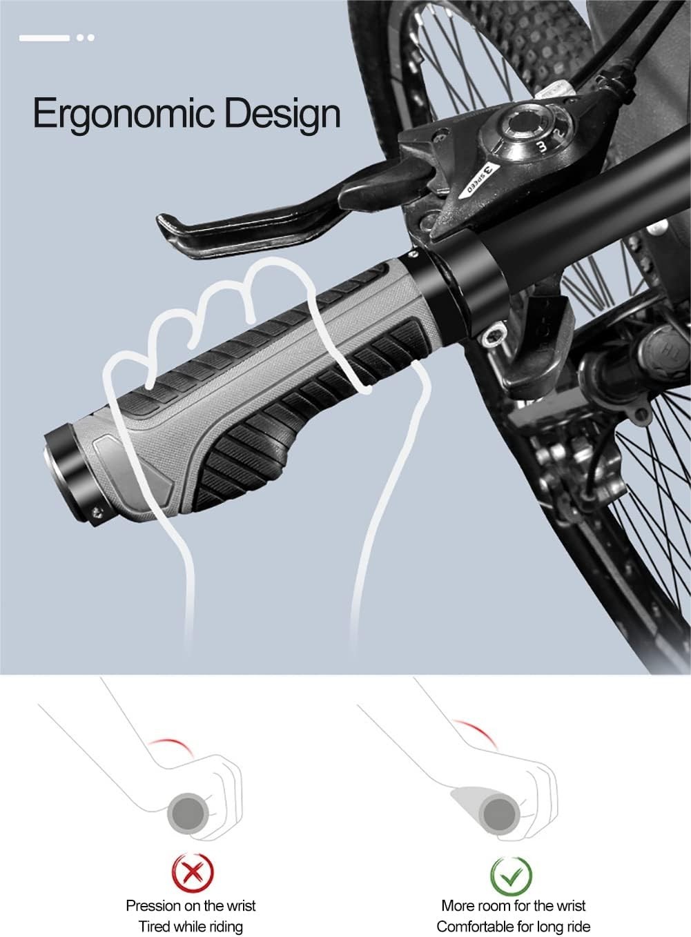 Universal Bike Grips with Aluminum Lock