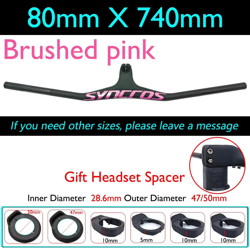 -17° Integrated Cockpit MTB Carbon Handlebars 28.6mm 660-800mm Width Riser Bar