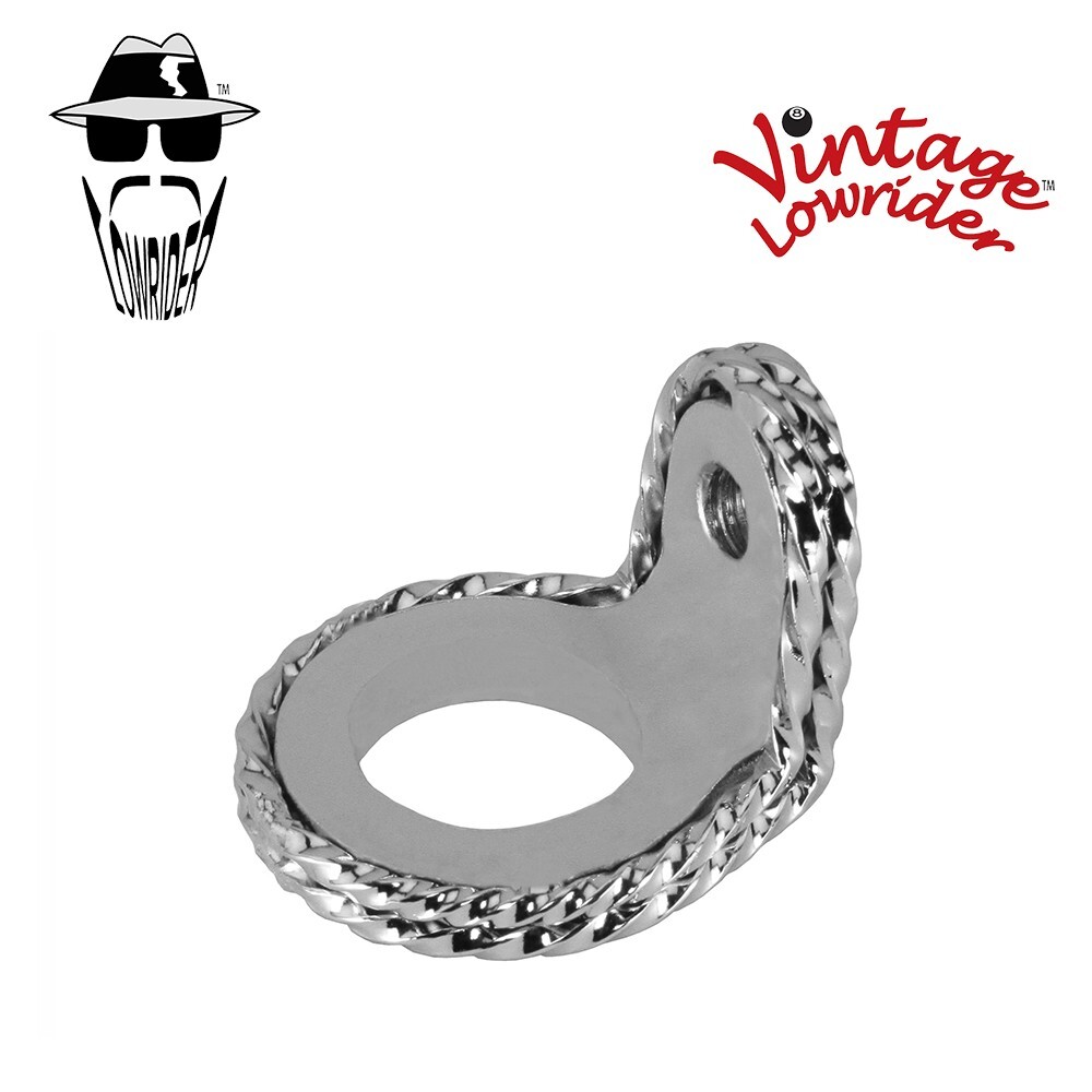 Original Lowrider 90 Degree Steel Twisted Standard Ring For SLAMMER FORKS Chrome