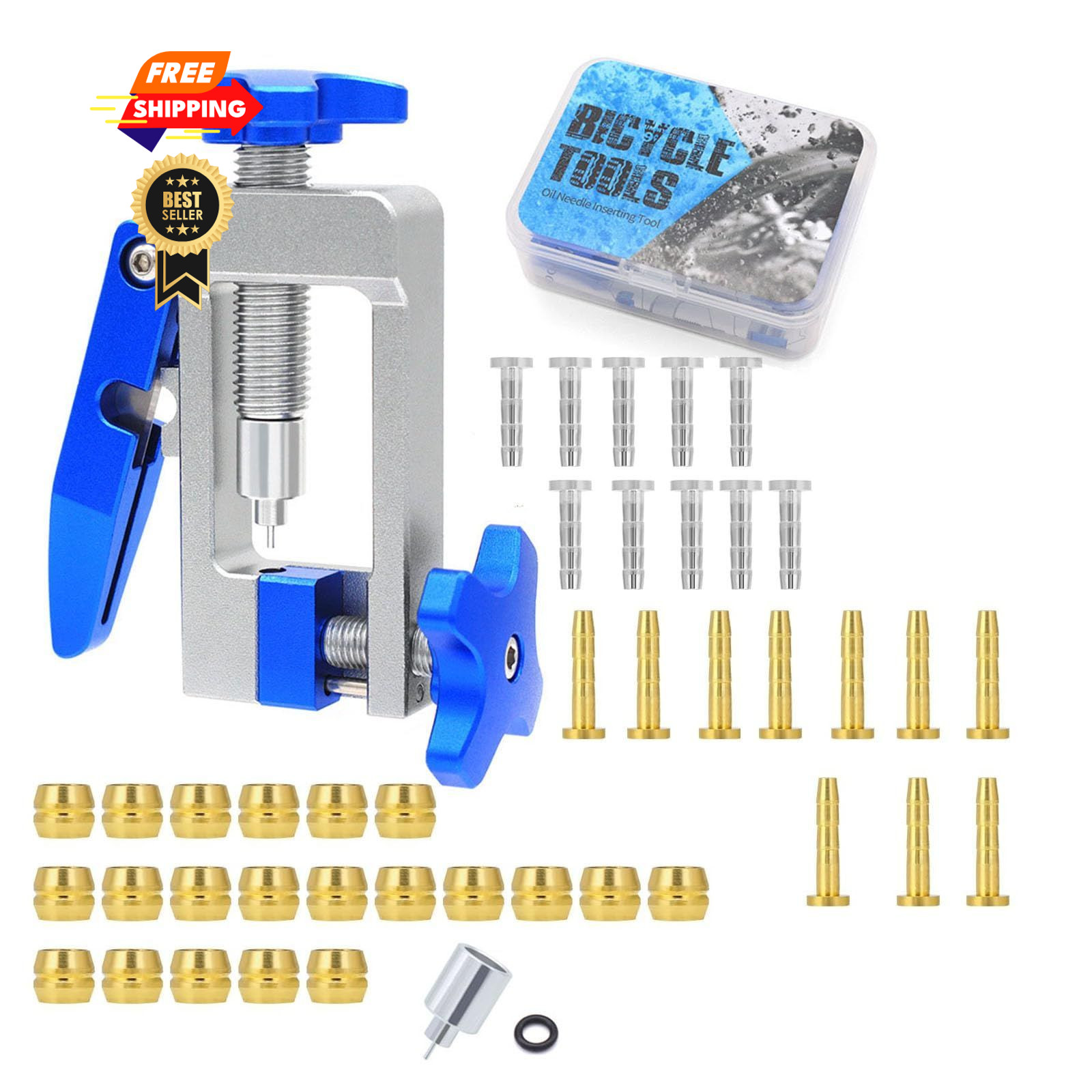Lyshujli 2 in 1 Bike Hydraulic Brake Hose Line Cutter and Blue