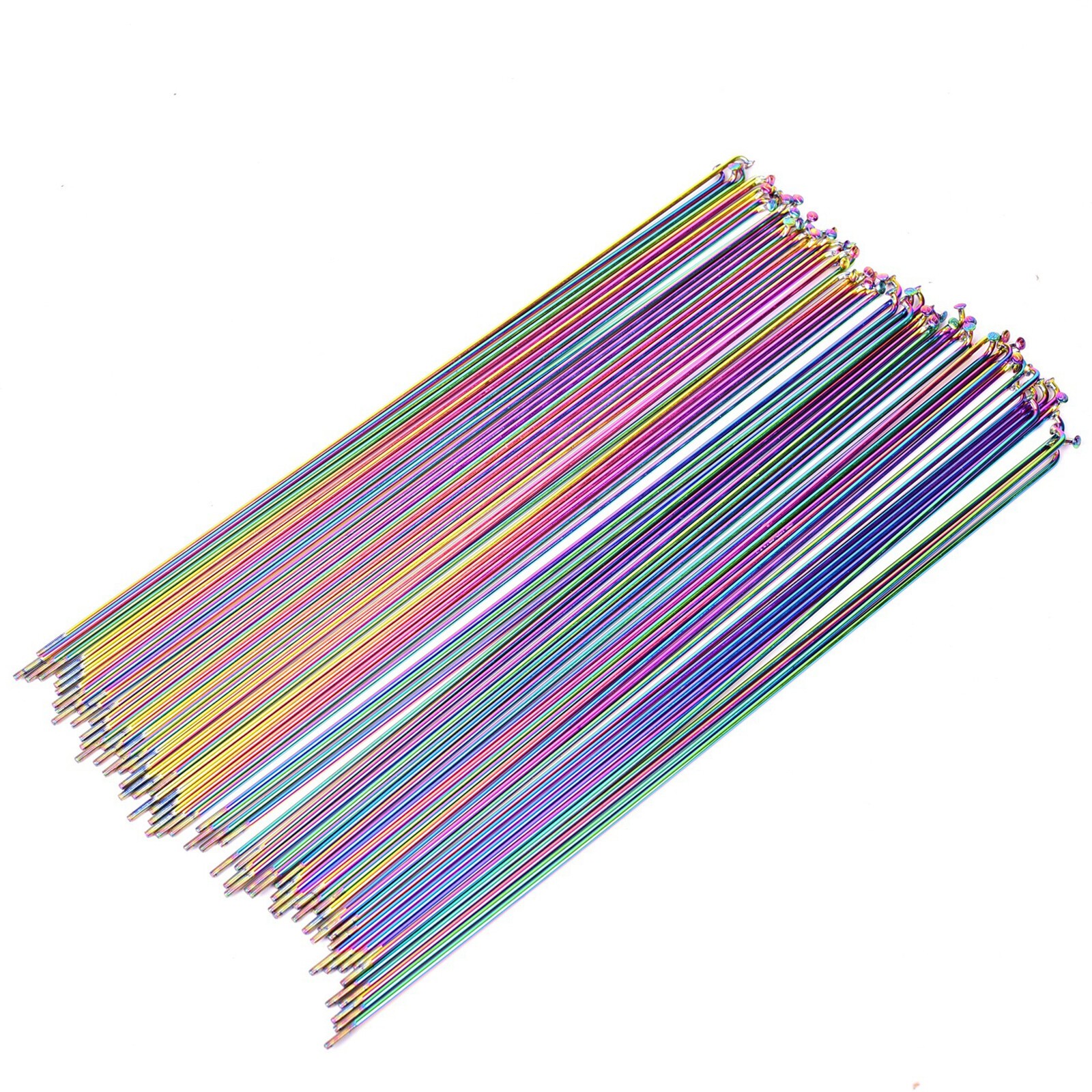 Ultralight J-Bend Colorful Stainless Bicycle Bike Spokes with Brass nipples NeFq