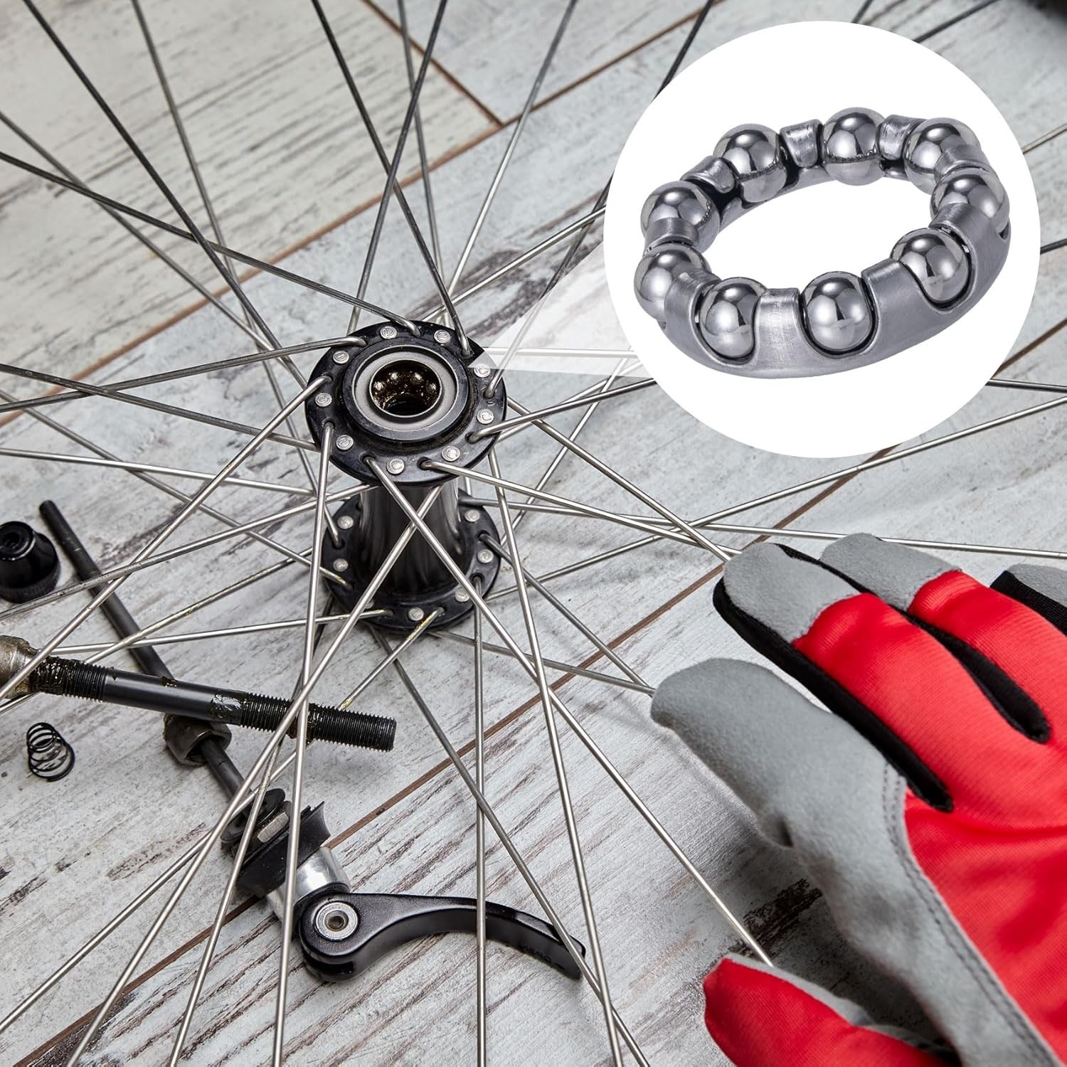 Bicycle Crank Ball Bearing Stainless Steel Bottom Bracket Bearings Bike Axle Whe