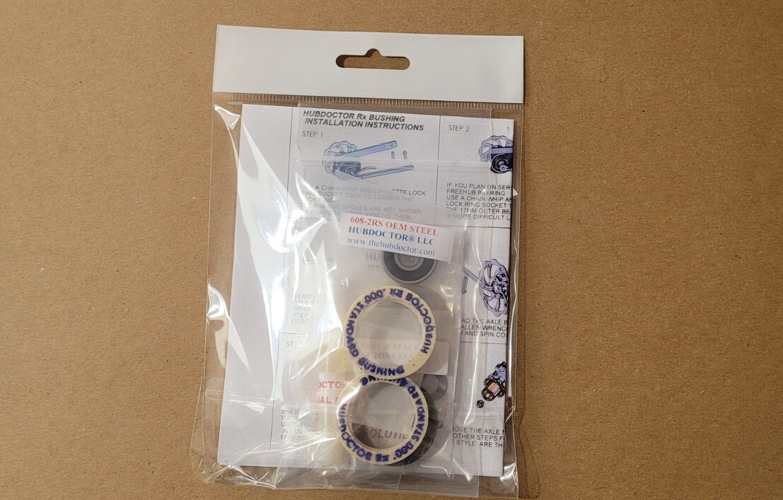 2 QTY. .000 STANDARD HUBDOCTOR «SUPER» REPLACEMENT BUSHINGS FOR MAVIC FREEHUBS