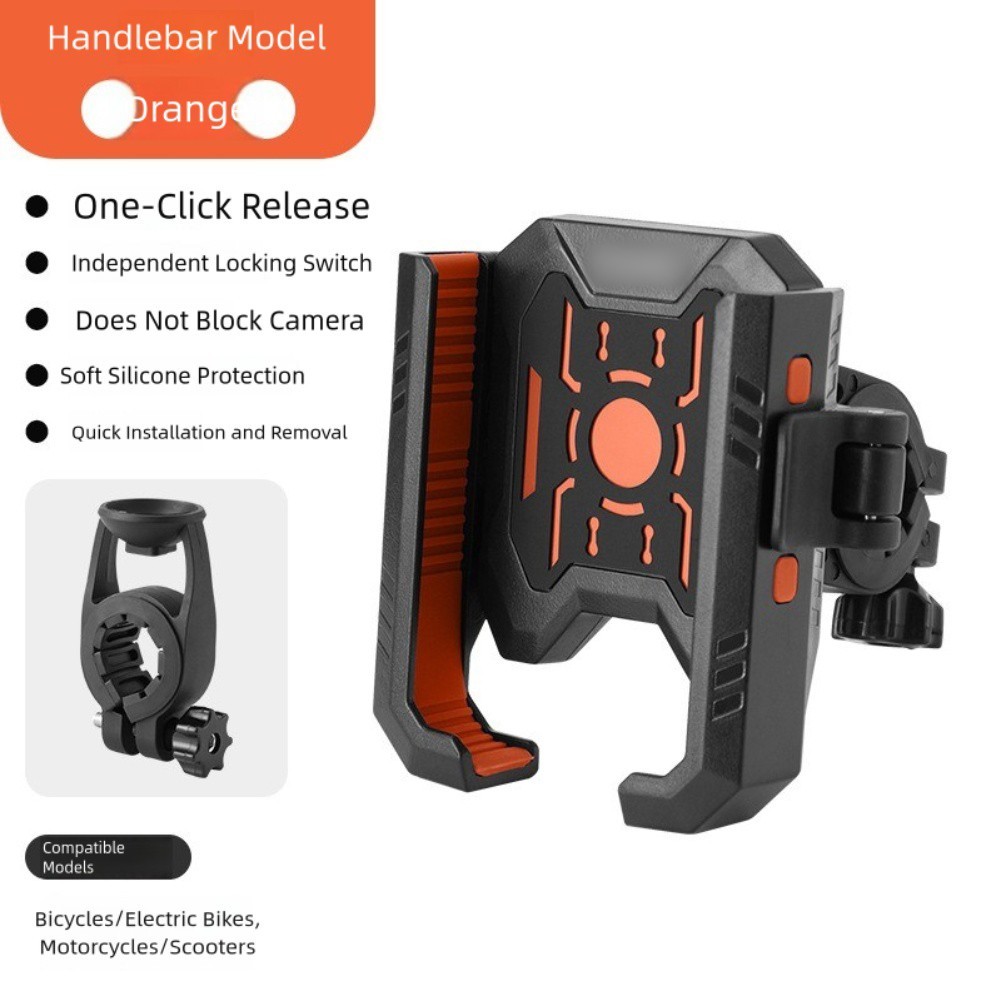 Silicone Phone Holder for Motorcycle Handlebar Mount Fits Most Phone Sizes