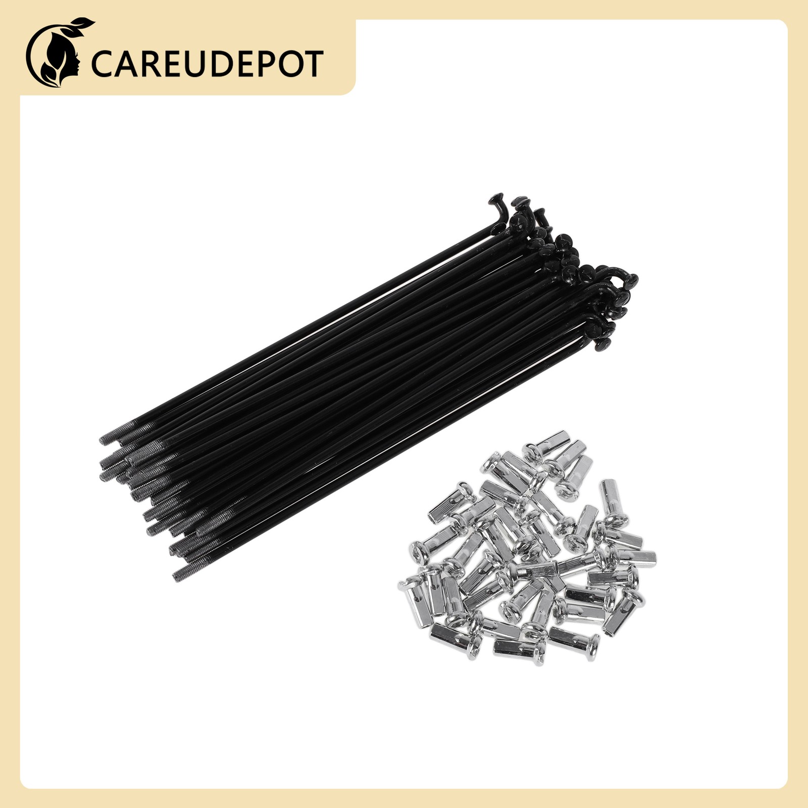 36Set 12G Bicycle Spokes 127mm Bike Wheel Spokes 45 Steel Black