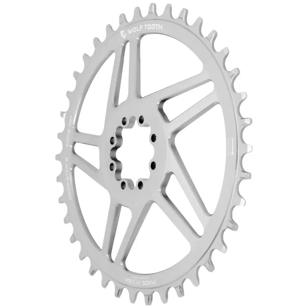 Wolf Tooth Raw Silver SRAM Gravel 8-Bolt Chainring