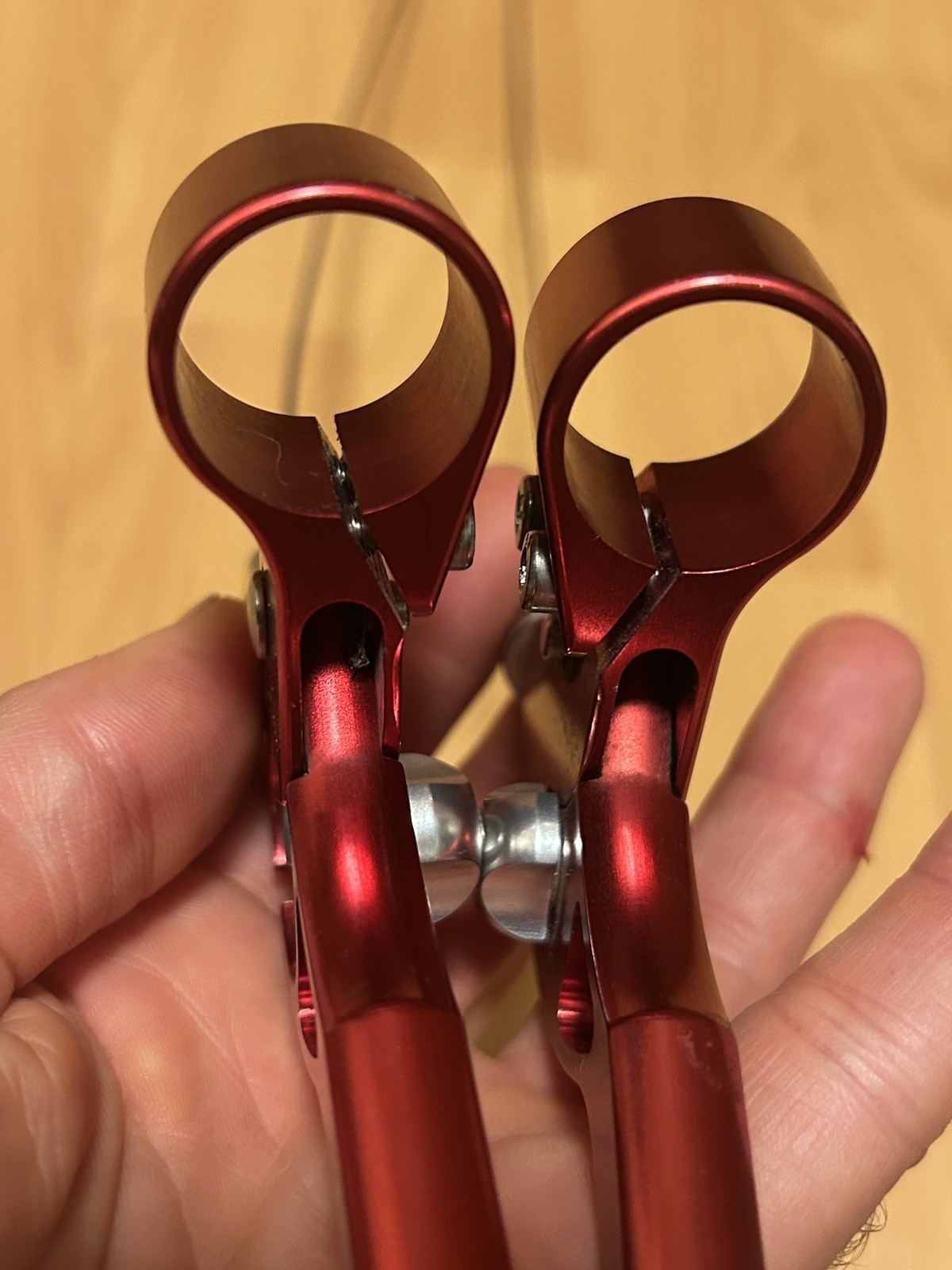 Vintage Machine Tech Zero Flex Brake Lever Set Anodized Red 90s MTB CNC Canti 👀