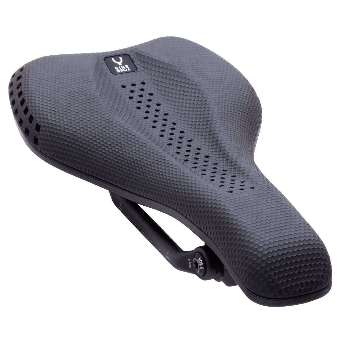 Bike Yoke Sagma 3D Carbon Bike Saddle 242 x 142mm Wide with Elastomers Black