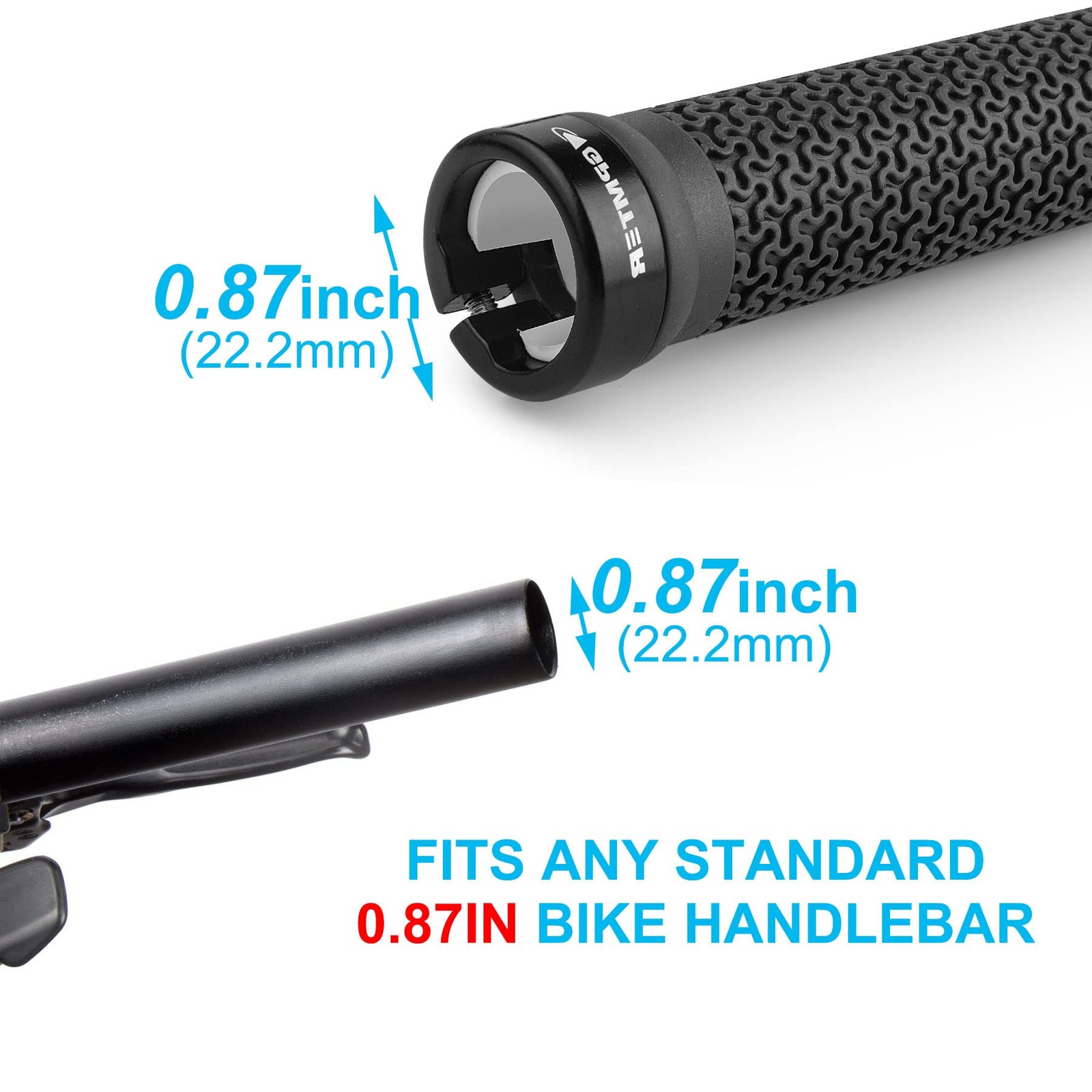 Bike Handlebar Grips, Single Lockon Bicycle Grips Handle Bar End Holding Lock…
