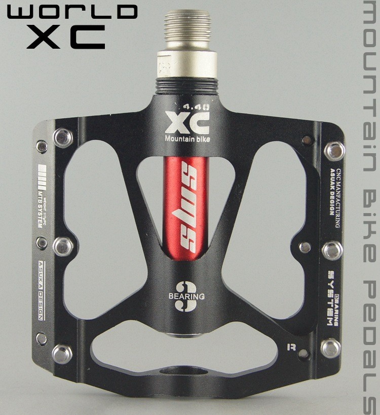 Aluminum Flat Pedals Road MTB Mountain Bike Bicycle Pedal 3 Sealed Bearings