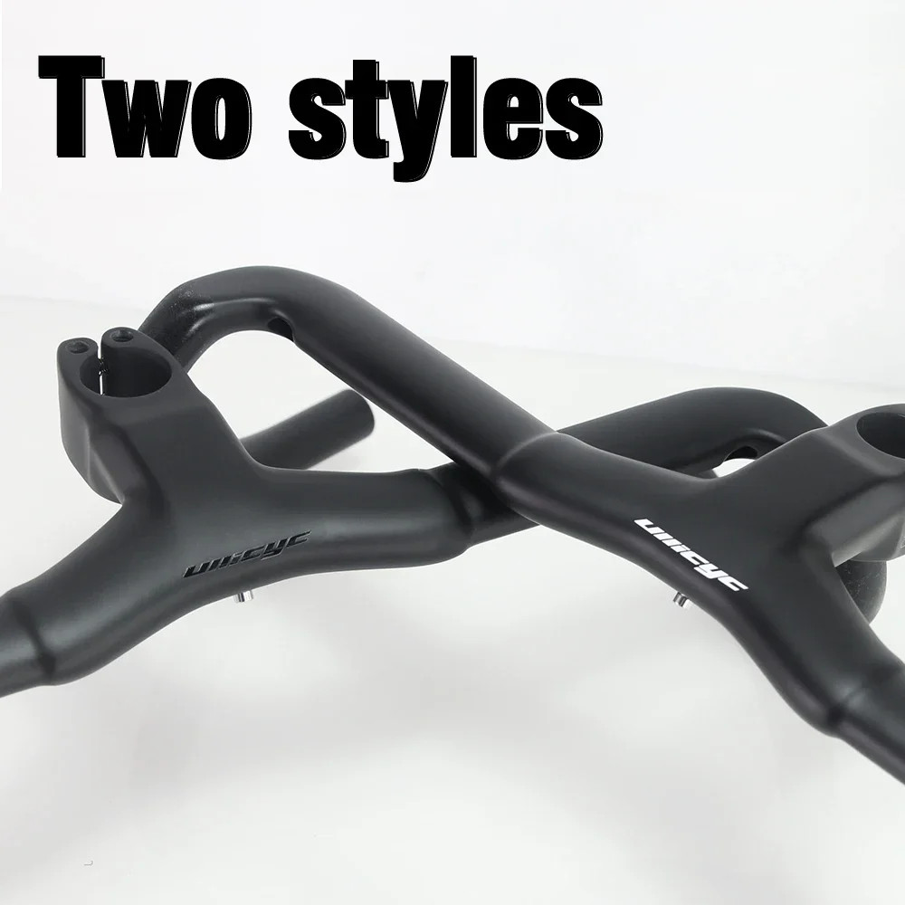Full Carbon Fiber Integrated Road Bicycle Handlebar -6 Degree 31.8mm Clamp