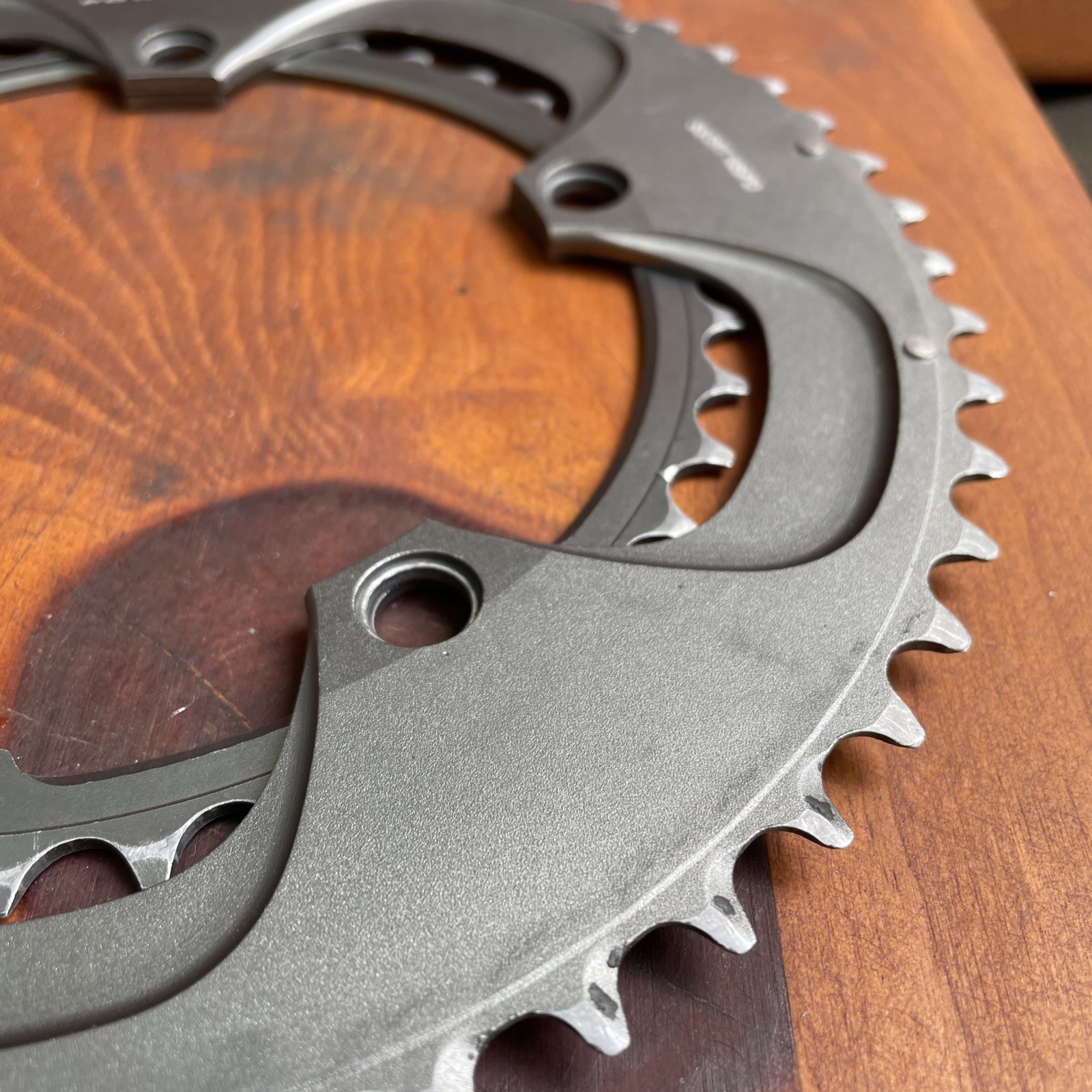 SRAM Powerglide Chainring Set 53/39t x 130mm BCD 10 Speed Gray used GC TAIWAN