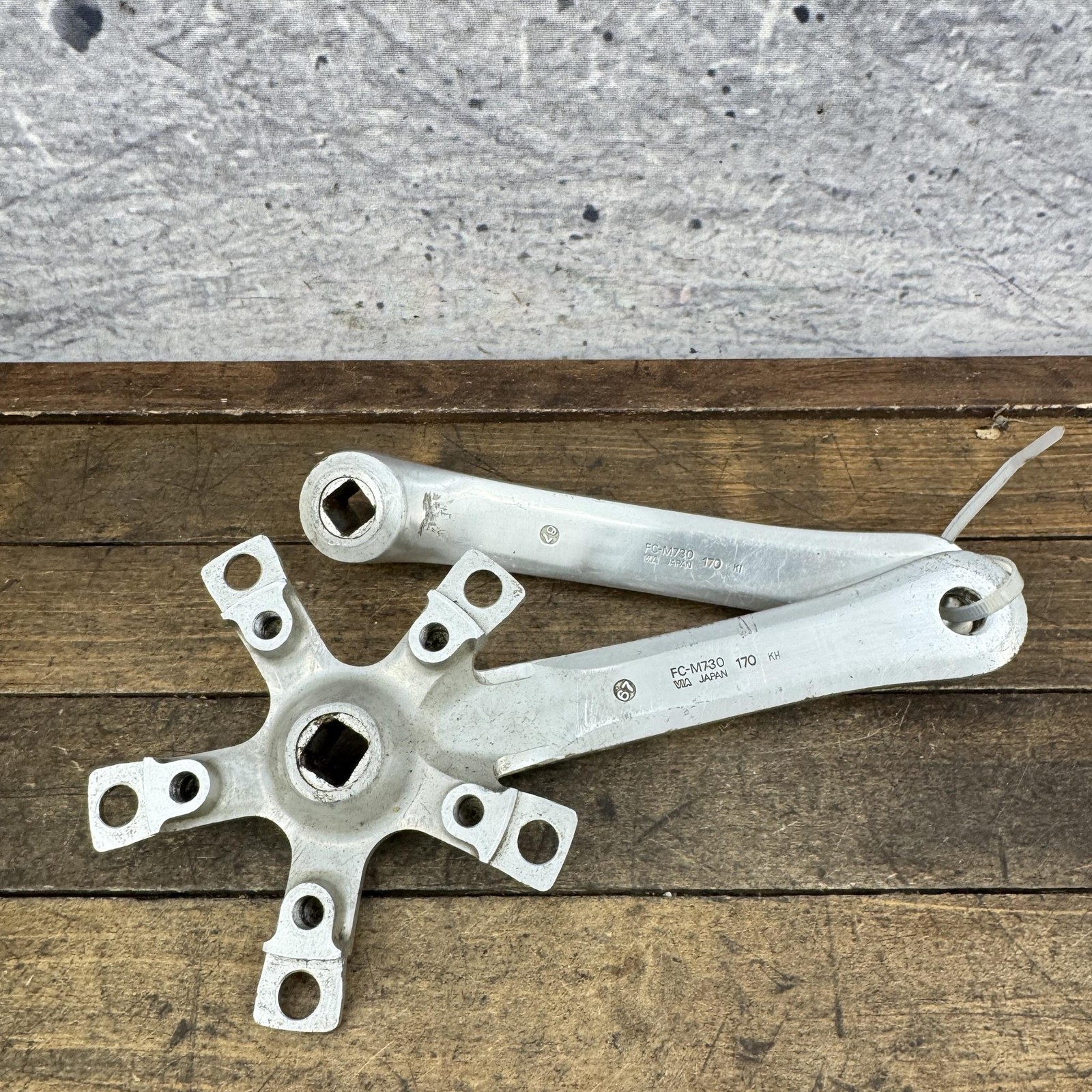 Vintage Shimano Deore XT FC-M730 Crankset 170mm 110 BCD Japan 90s MTB Arms
