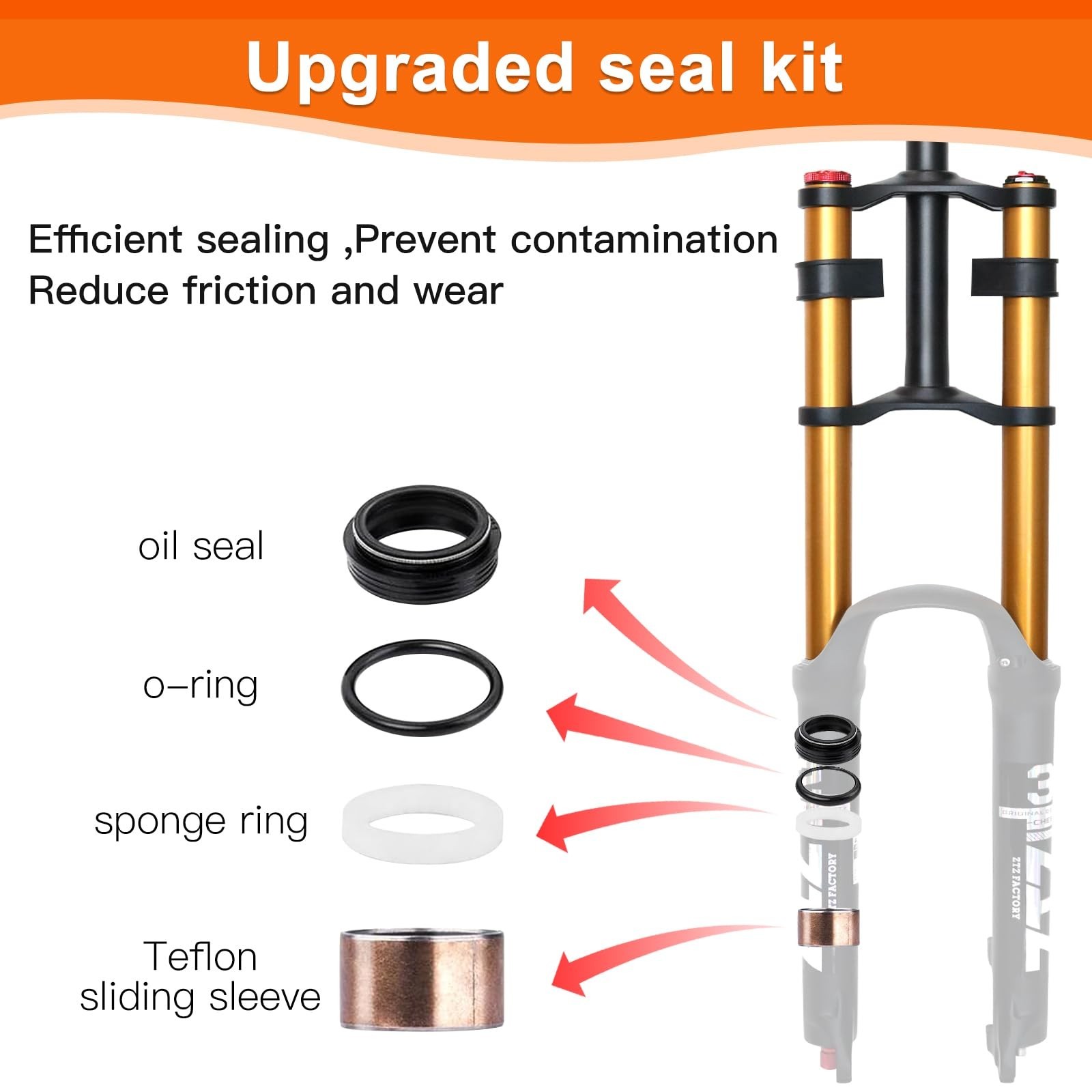 ZTZ 26/27.5/29 inch Mountain Bike Air Suspension Fork,Rebound Adjustment,180m…