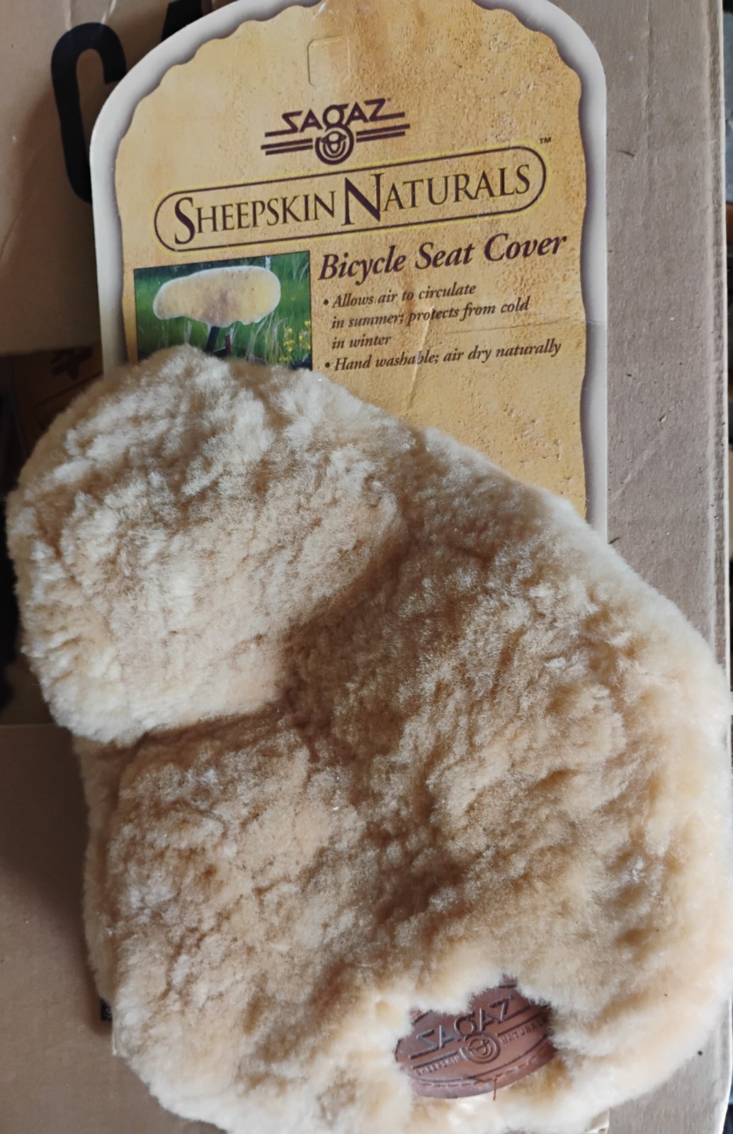 New Genuine /Real Sheepskin Bicycle Seat Cover, bike Rare,vintage hard to find