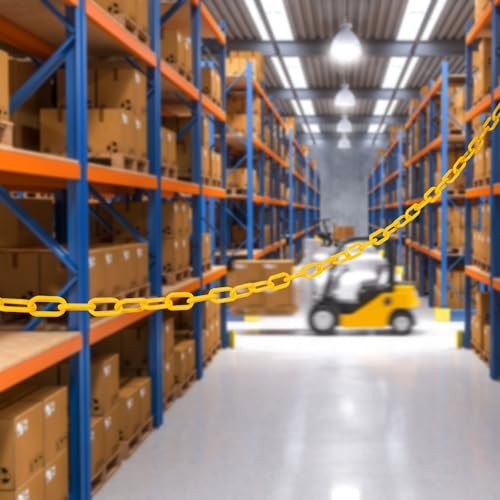 Plastic Chain Plastic Chain Links, Waterproof Safety Chain, 200FT Yellow